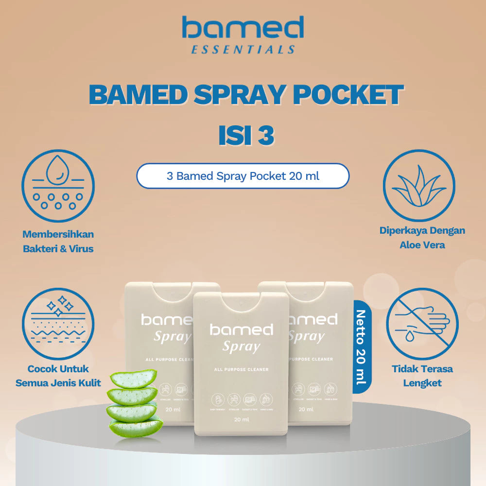 Bamed Essentials Spray All Purpose Cleaner Pocket 20ml Isi 3