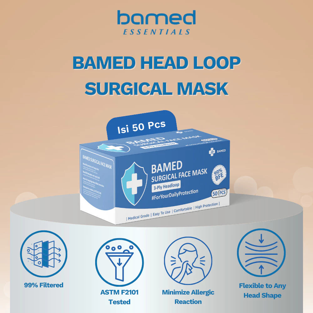Bamed Mask Surgical Headloop 50'S