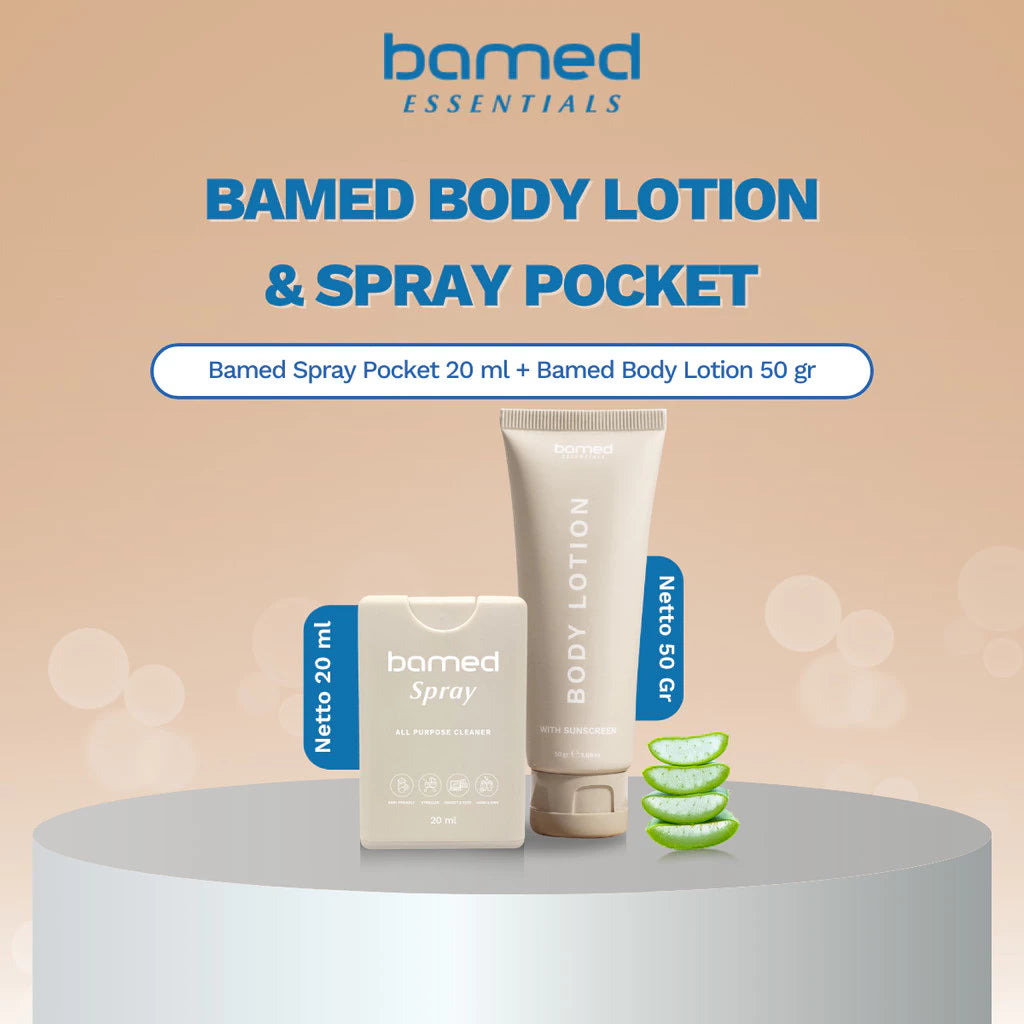 Spray Cleaner Pocket 20 ml + Body Lotion With Sunscreen 50 gr